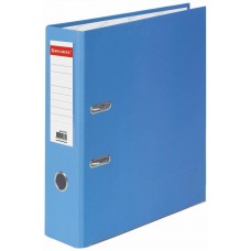 Папка-регистратор 80мм, PVC, голубая