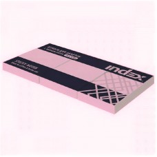 Блок для заметок , с липким слоем, 38x51 мм., 100л, розовая "Index"