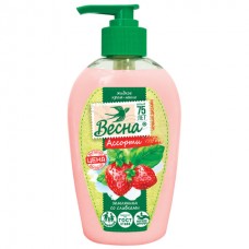 Мыло-крем жидкое, 280 мл, ВЕСНА "Земляника со сливками", дозатор, ГОСТ