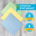 Салфетки из микрофибры, губчатые, 17х20 см, комплект 3 шт., 3 слоя, ассорти, 440 г/м2, LAIMA