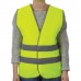 Жилет сигнальный, 2 светоотражающие полосы, лимонный, XL (52-54)