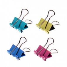 Зажимы для бумаг, цветные ассорти, 51мм, 12 шт