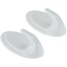 Крючок на липучке (М-пластика), белый, 1 шт